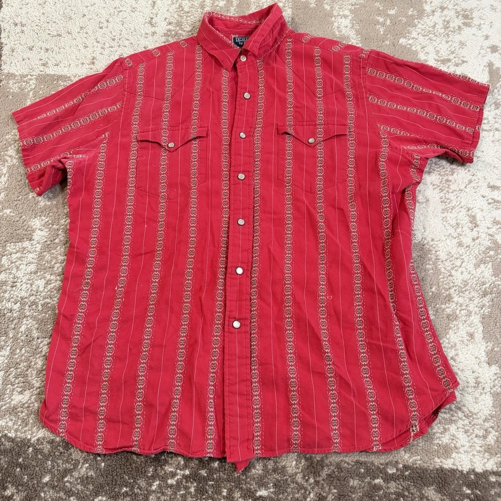 Vintage Polo Ralph Lauren Shirt Pearl Snap Mens L Classic Western Navajo Aztec